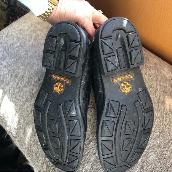 Timberland Mens Black leather Chelsea boot pull on style size 8.5 - Picture 3 of 7